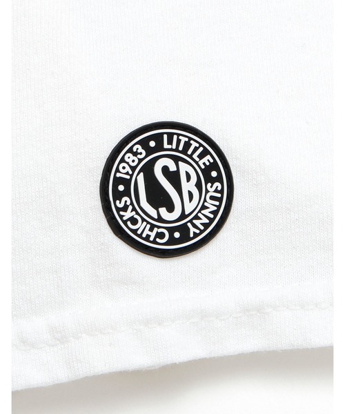 Little sunny bite（リトルサニーバイト）の「shana sadeghi-ray x little sunny bite LSB number plate big tee（Tシャツ/カットソー・レディース・ホワイト/ブラック/オレンジ・SMALL/MEDIUM）」の14枚目の写真