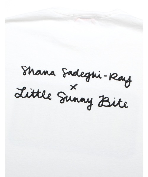 Little sunny bite（リトルサニーバイト）の「shana sadeghi-ray x little sunny bite LSB number plate big tee（Tシャツ/カットソー・レディース・ホワイト/ブラック/オレンジ・SMALL/MEDIUM）」の16枚目の写真
