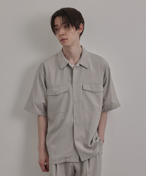 JUNRED(ジュンレッド)の「バイシクルハーフスリーブスナップシャツ(シャツ/ブラウス・メンズ・ベージュ/ベージュ系その他/ブルー系その他4/ブラック・M/L/S/LL)」の1枚目の写真