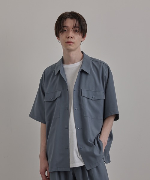 JUNRED(ジュンレッド)の「バイシクルハーフスリーブスナップシャツ(シャツ/ブラウス・メンズ・ベージュ/ベージュ系その他/ブルー系その他4/ブラック・M/L/S/LL)」の4枚目の写真