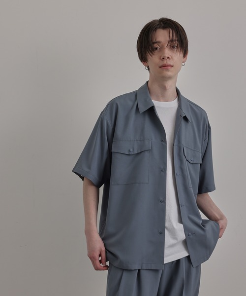 JUNRED(ジュンレッド)の「バイシクルハーフスリーブスナップシャツ(シャツ/ブラウス・メンズ・ベージュ/ベージュ系その他/ブルー系その他4/ブラック・M/L/S/LL)」の9枚目の写真