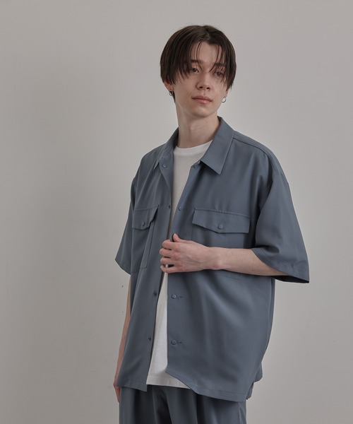 JUNRED(ジュンレッド)の「バイシクルハーフスリーブスナップシャツ(シャツ/ブラウス・メンズ・ベージュ/ベージュ系その他/ブルー系その他4/ブラック・M/L/S/LL)」の10枚目の写真