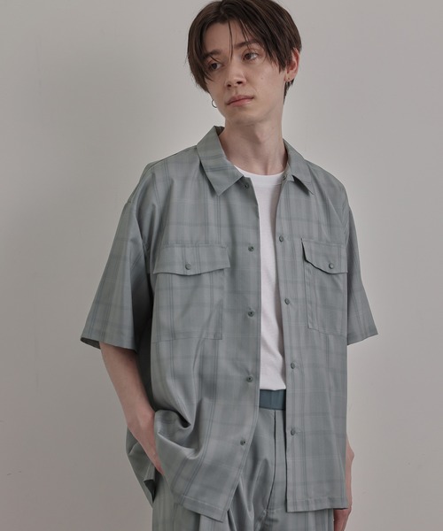 JUNRED(ジュンレッド)の「バイシクルハーフスリーブスナップシャツ(シャツ/ブラウス・メンズ・ベージュ/ベージュ系その他/ブルー系その他4/ブラック・M/L/S/LL)」の7枚目の写真