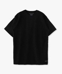 【CUSTOM CULTURE】 フロントパネルニット×T/C天竺 クルーネック SS TEE/Tシャツ