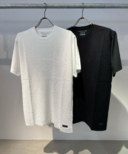 CUSTOM CULTURE(カスタムカルチャー)の「【CUSTOM CULTURE】 フロントパネルニット×T/C天竺 クルーネック SS TEE/Tシャツ(Tシャツ/カットソー・メンズ・ホワイト/ブラック/ホワイト系1/ブラック系1・2/3)」の8枚目の写真