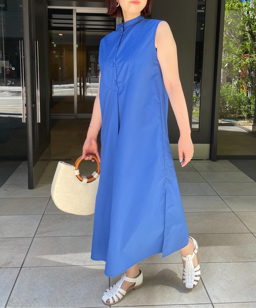 StyleSea(スタイルシー)の「フロントヨーク切り替えノースリーブワンピース(ワンピース・レディース・ブラック/イエロー/ブルー・MEDIUM)」の5枚目の写真