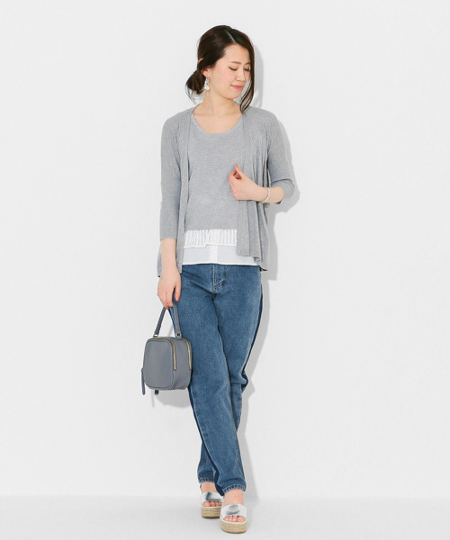 SENSE OF PLACE by URBAN RESEARCH（センスオブプレイスバイアーバンリサーチ）の「ダブルレイヤードタンク（Tシャツ/カットソー・レディース・ホワイト/グレー/ネイビー・FREE）」の11枚目の写真