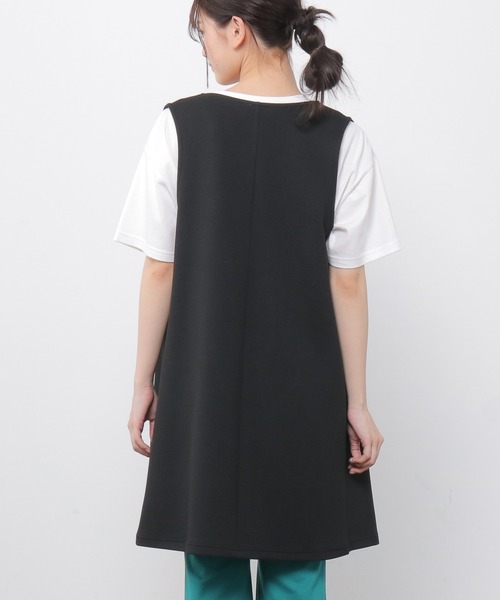 Honeys（ハニーズ）の「前釦ジャンスカ（ジャンパースカート・レディース・ブラック/モカ/ピンク・S/M/L）」の9枚目の写真