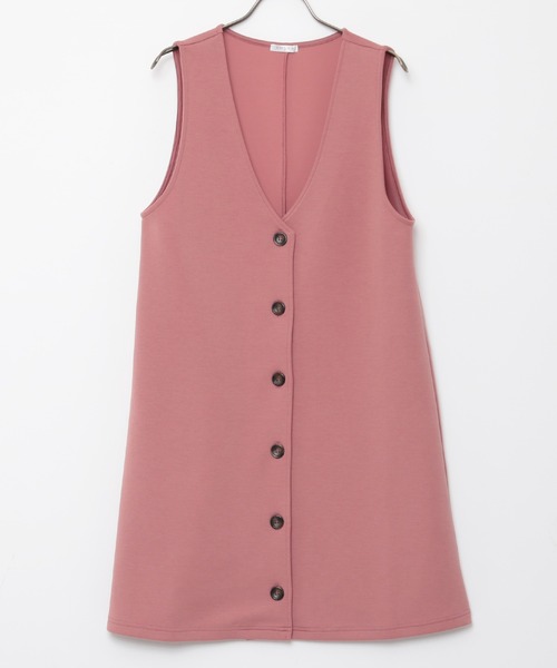 Honeys（ハニーズ）の「前釦ジャンスカ（ジャンパースカート・レディース・ブラック/モカ/ピンク・S/M/L）」の21枚目の写真