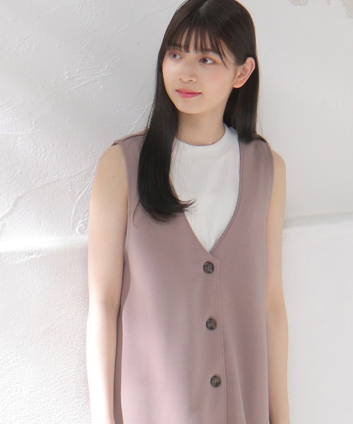 Honeys（ハニーズ）の「前釦ジャンスカ（ジャンパースカート・レディース・ブラック/モカ/ピンク・S/M/L）」の19枚目の写真