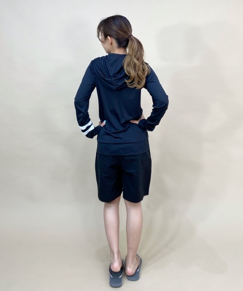 Hurley/ハーレールーズシルエットフロントロゴ無地長袖ラッシュガード/フルジップパーカーラッシュガードWRG2100001