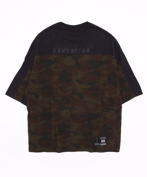 UNRAVEL PROJECT(アンレーベル プロジェクト)の「UNRAVEL PROJECT/アンラヴェルプロジェクト/CAMO J TOUR BICOLOR BOXT TEE(UMS8-020)(Tシャツ/カットソー・メンズ・シルバー・SMALL/MEDIUM/LARGE/X-SMALL/XX-SMALL)」の3枚目の写真