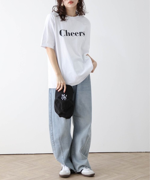 SUGAR BISKET(シュガービスケット)の「プリントロゴ半袖Tシャツ(Tシャツ/カットソー・レディース・ベージュ/ブルー/ブラック/ホワイト/ピンク・フリー)」の11枚目の写真