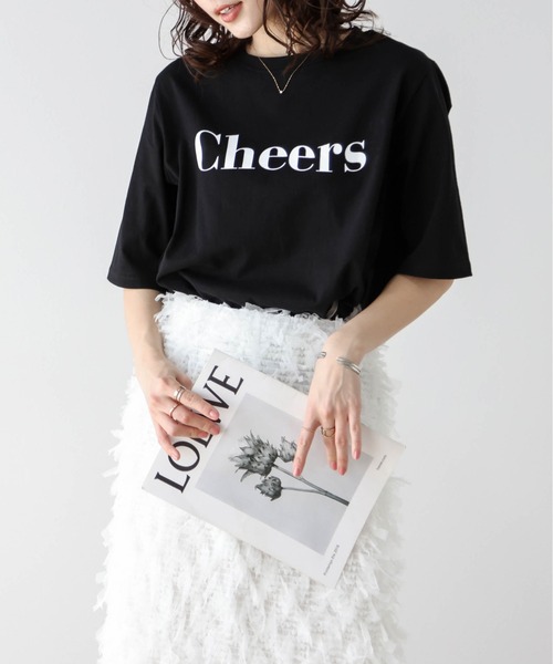 SUGAR BISKET(シュガービスケット)の「プリントロゴ半袖Tシャツ(Tシャツ/カットソー・レディース・ベージュ/ブルー/ブラック/ホワイト/ピンク・フリー)」の12枚目の写真