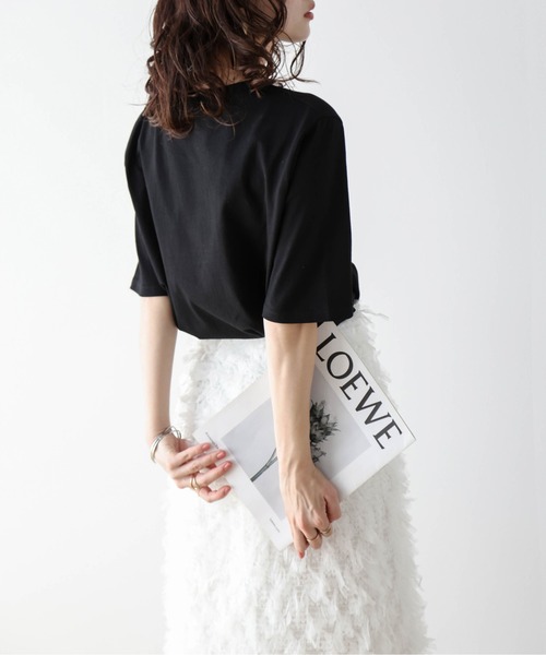 SUGAR BISKET(シュガービスケット)の「プリントロゴ半袖Tシャツ(Tシャツ/カットソー・レディース・ベージュ/ブルー/ブラック/ホワイト/ピンク・フリー)」の14枚目の写真