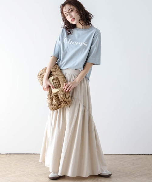 SUGAR BISKET(シュガービスケット)の「プリントロゴ半袖Tシャツ(Tシャツ/カットソー・レディース・ベージュ/ブルー/ブラック/ホワイト/ピンク・フリー)」の17枚目の写真