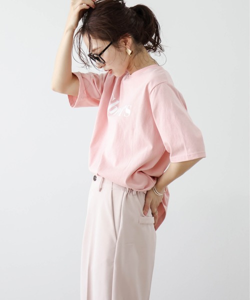 SUGAR BISKET(シュガービスケット)の「プリントロゴ半袖Tシャツ(Tシャツ/カットソー・レディース・ベージュ/ブルー/ブラック/ホワイト/ピンク・フリー)」の22枚目の写真