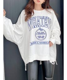 GYDA | WHATEVSレースアップ ドルマンスウェットトップス(スウェット)