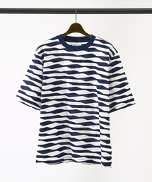 ブロークンボーダー ジャガード オーバーサイズ Tシャツ ブロークンボーダー ジャガード オーバーサイズ Tシャツ