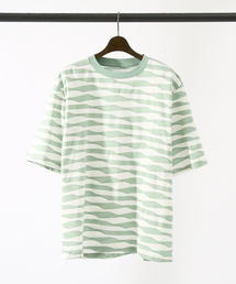 ブロークンボーダー ジャガード オーバーサイズ Tシャツ