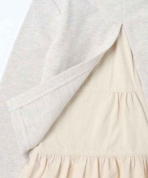 KP（ケーピー）の「レイヤード風裏毛長袖チュニック(100～130cm)（スウェット・キッズ・オートミール/ブルー系その他・110cm/100cm/120cm/130cm）」の7枚目の写真