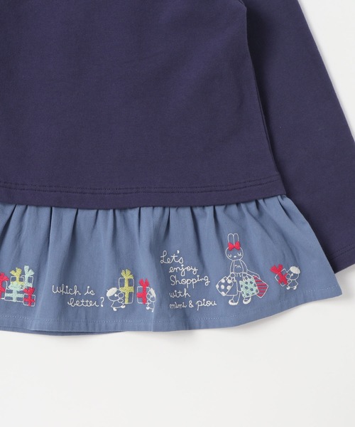 KP（ケーピー）の「レイヤード風裏毛長袖チュニック(100～130cm)（スウェット・キッズ・オートミール/ブルー系その他・110cm/100cm/120cm/130cm）」の10枚目の写真