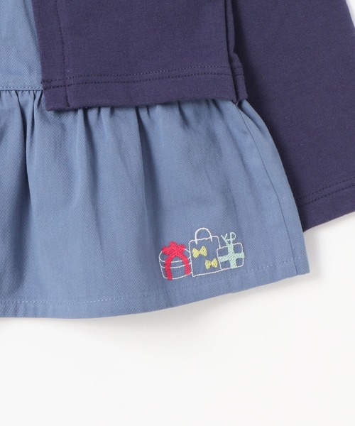 KP（ケーピー）の「レイヤード風裏毛長袖チュニック(100～130cm)（スウェット・キッズ・オートミール/ブルー系その他・110cm/100cm/120cm/130cm）」の13枚目の写真