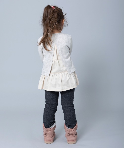 KP（ケーピー）の「レイヤード風裏毛長袖チュニック(100～130cm)（スウェット・キッズ・オートミール/ブルー系その他・110cm/100cm/120cm/130cm）」の15枚目の写真