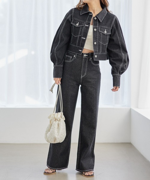 Heather（ヘザー）の「デニムワイドパンツ 125914（デニムパンツ