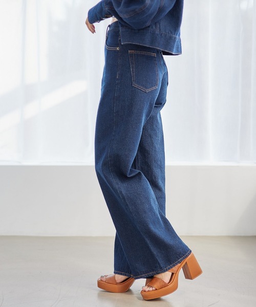 Heather（ヘザー）の「デニムワイドパンツ　125914（デニムパンツ・レディース・ブルー/ブラック・M/S）」の10枚目の写真