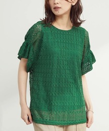 Green　Parks | 5分袖カットレースプルオーバー(Tシャツ/カットソー)