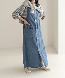 FREAK'S STORE | SOMETHING × FREAK'S STORE/サムシング 別注Buttonfly Salopette Skirt/別注ボタンフライサロペットスカート(デニムワンピース)(サロペット/オーバーオール)
