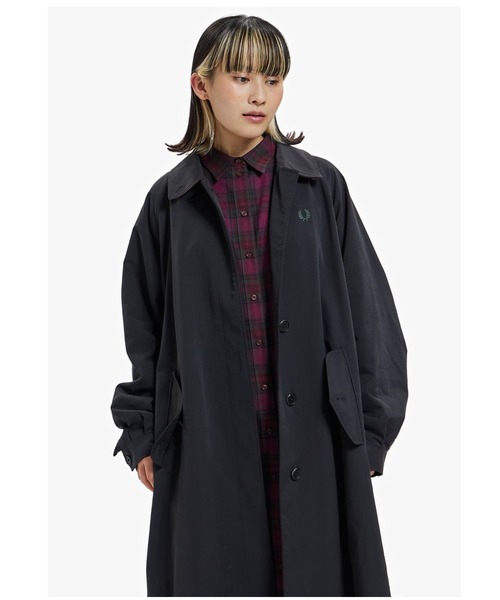 FRED PERRY(フレッドペリー)の「Overcoat(ブルゾン・レディース・ブラック/オフホワイト・8/10)」の9枚目の写真