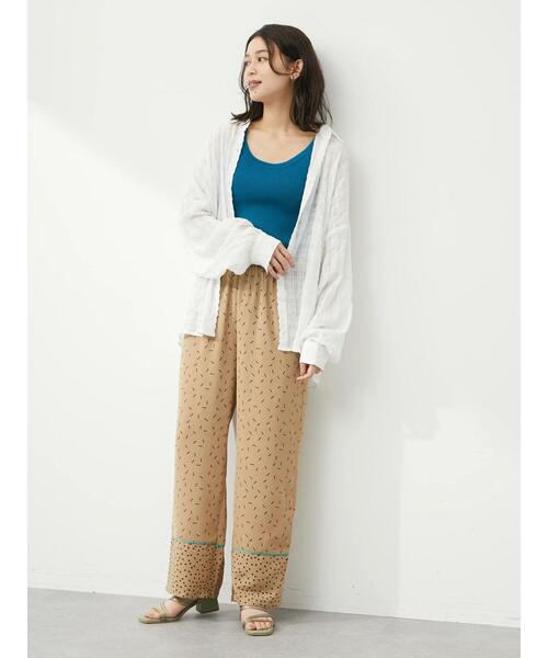 Green　Parks（グリーンパークス）の「・novem9 シアー長袖シャツチュニック（シャツ/ブラウス・レディース・グリーン系その他2/オレンジ/オフホワイト/イエロー・FREE）」の16枚目の写真