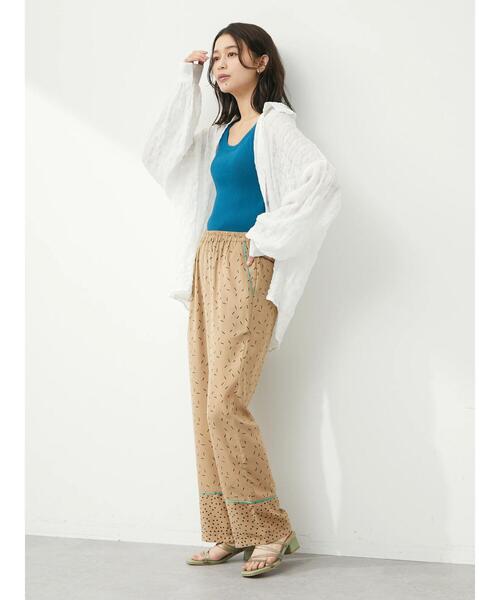 Green　Parks（グリーンパークス）の「・novem9 シアー長袖シャツチュニック（シャツ/ブラウス・レディース・グリーン系その他2/オレンジ/オフホワイト/イエロー・FREE）」の17枚目の写真