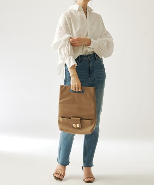 PAPILLONNER（パピヨネ）の「様々なシチュエーションに/3WAY/折りたたみショルダー/PAPILLONNER/パピヨネ（ショルダーバッグ・レディース・ベージュ/サックスブルー・FREE）」の15枚目の写真