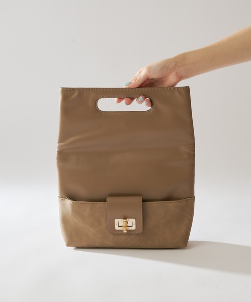 PAPILLONNER（パピヨネ）の「様々なシチュエーションに/3WAY/折りたたみショルダー/PAPILLONNER/パピヨネ（ショルダーバッグ・レディース・ベージュ/サックスブルー・FREE）」の16枚目の写真