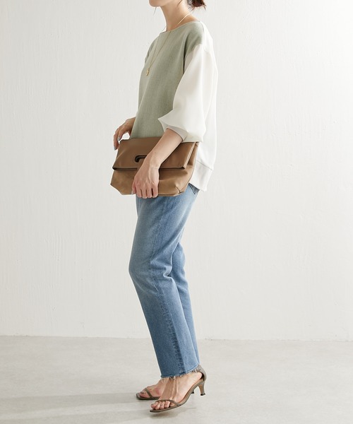 PAPILLONNER（パピヨネ）の「様々なシチュエーションに/3WAY/折りたたみショルダー/PAPILLONNER/パピヨネ（ショルダーバッグ・レディース・ベージュ/サックスブルー・FREE）」の3枚目の写真