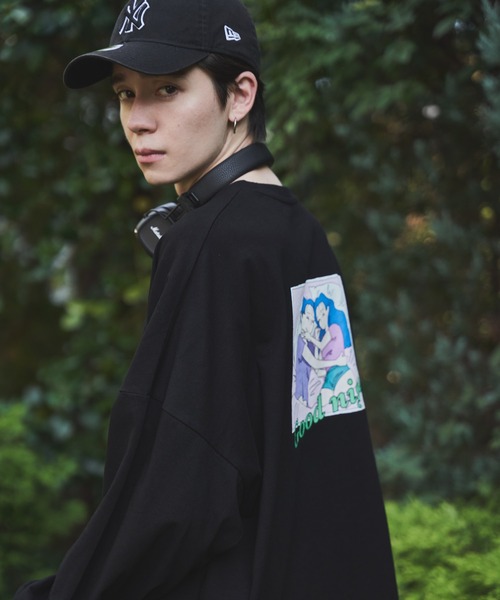 ADAMASTE（アダマスト）の「ボリュームスリーブレトロプリントTee（Tシャツ/カットソー・メンズ・ホワイト系その他/ブラック系その他/ホワイト系その他2/ブラック系その他2・SMALL/MEDIUM）」の4枚目の写真