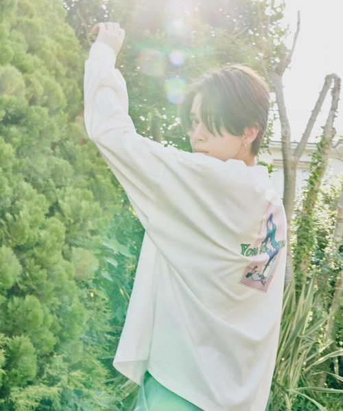 ADAMASTE（アダマスト）の「ボリュームスリーブレトロプリントTee（Tシャツ/カットソー・メンズ・ホワイト系その他/ブラック系その他/ホワイト系その他2/ブラック系その他2・SMALL/MEDIUM）」の7枚目の写真