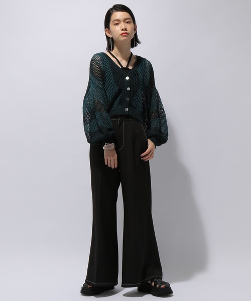 HARE（ハレ）の「サイドバックルワイドフレアパンツ(HARE)（その他パンツ・レディース・アイボリー/ブラック/ボルドー・FREE）」の7枚目の写真