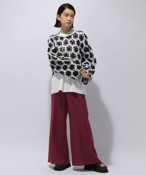 HARE（ハレ）の「サイドバックルワイドフレアパンツ(HARE)（その他パンツ・レディース・アイボリー/ブラック/ボルドー・FREE）」の13枚目の写真