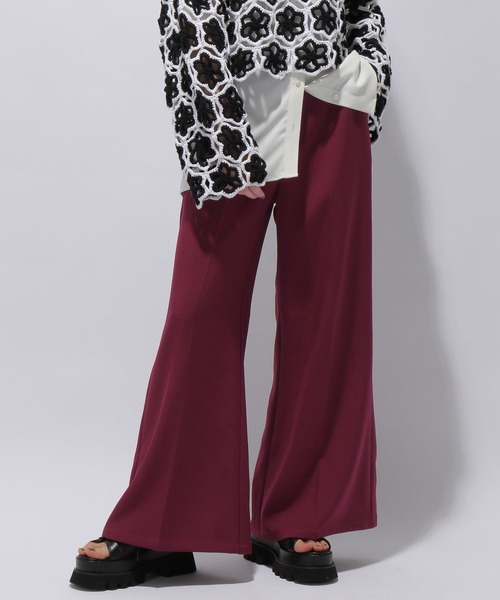 HARE（ハレ）の「サイドバックルワイドフレアパンツ(HARE)（その他パンツ・レディース・アイボリー/ブラック/ボルドー・FREE）」の15枚目の写真