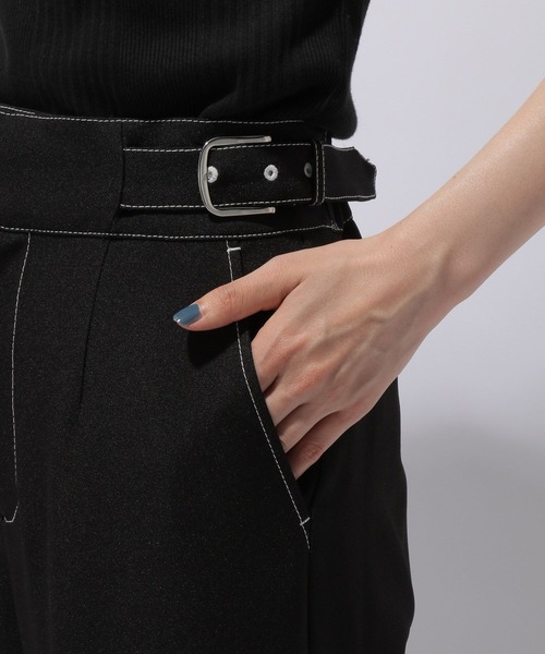 HARE（ハレ）の「サイドバックルワイドフレアパンツ(HARE)（その他パンツ・レディース・アイボリー/ブラック/ボルドー・FREE）」の8枚目の写真