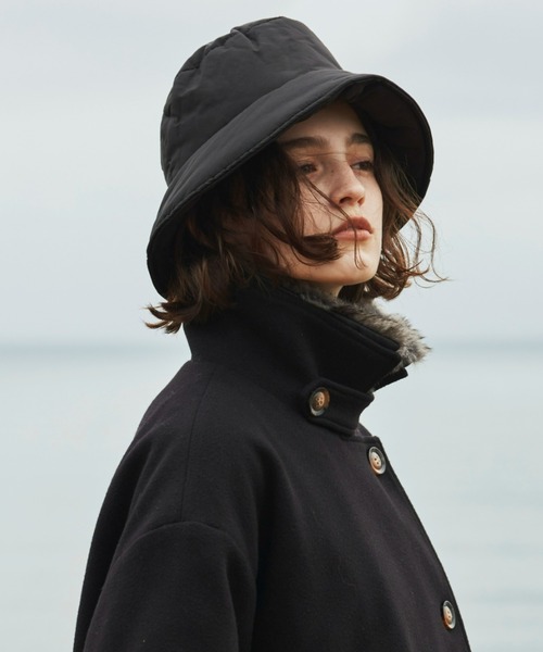 Aunt Marie's（アントマリーズ）の「中綿バケットハット（ハット・レディース・ブラック/アイボリー・FREE）」の2枚目の写真