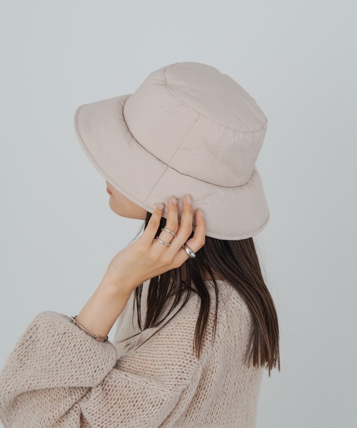 Aunt Marie's（アントマリーズ）の「中綿バケットハット（ハット・レディース・ブラック/アイボリー・FREE）」の6枚目の写真