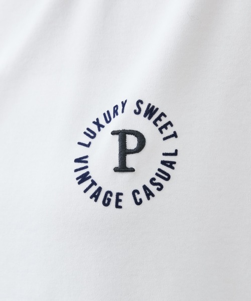 PUAL CE CIN(ピュアルセシン)の「フロッキープリント配色ステッチT(Tシャツ/カットソー・レディース・オフホワイト/チャコールグレー/グレイッシュベージュ・FREE)」の19枚目の写真