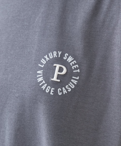 PUAL CE CIN(ピュアルセシン)の「フロッキープリント配色ステッチT(Tシャツ/カットソー・レディース・オフホワイト/チャコールグレー/グレイッシュベージュ・FREE)」の21枚目の写真