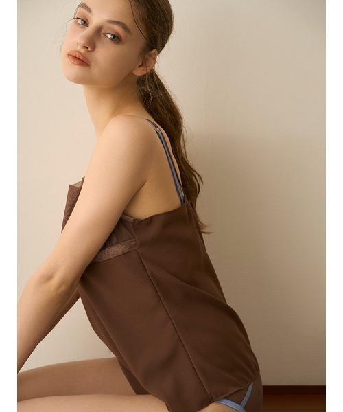 LILY BROWN(リリーブラウン)の「【LILY BROWN Lingerie】シアーチュール/キャミソール(キャミソール・レディース・ブラック/ブラウン・FREE)」の6枚目の写真
