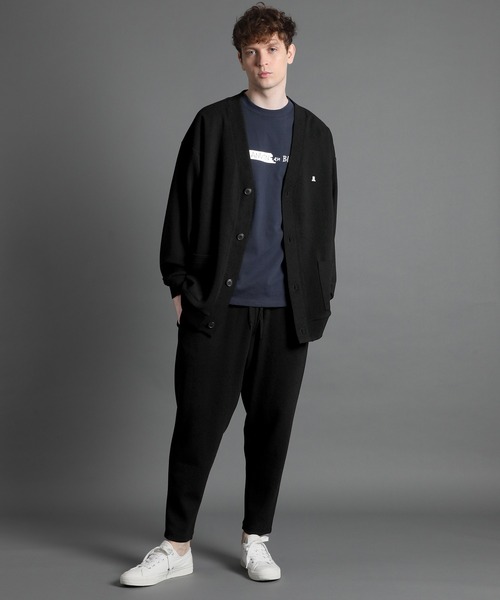 LANVIN en Bleu（ランバンオンブルー）の「ドロップショルダー オーバーサイズ ポンチ素材 カーディガン（カーディガン/ボレロ・メンズ・ブラック/ブラウン・46/48/50/52）」の4枚目の写真